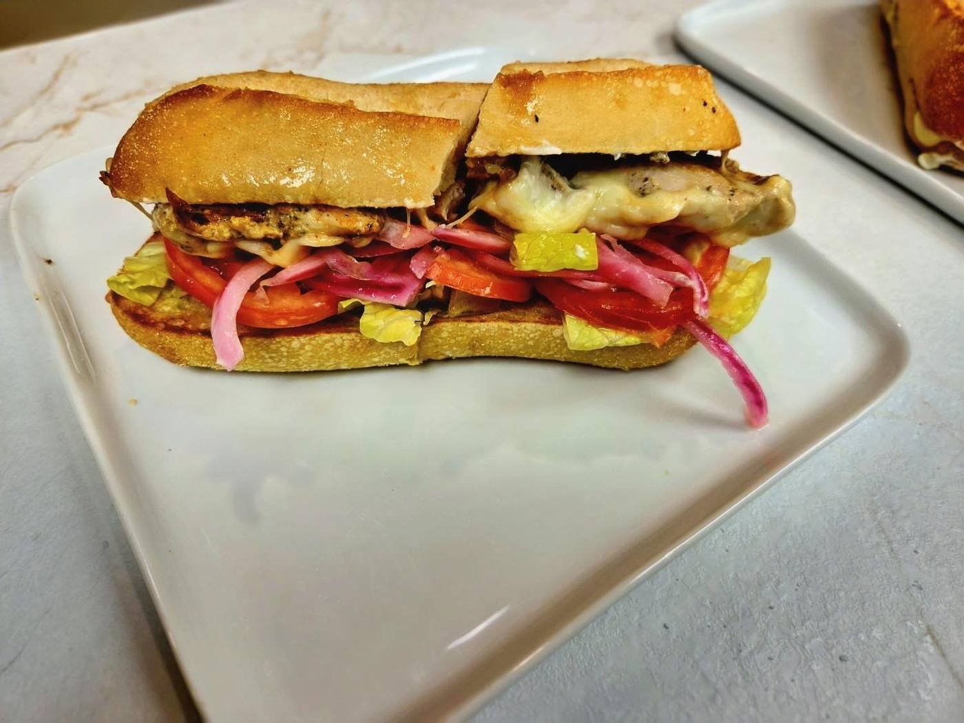 Mediterranean chicken sandwich